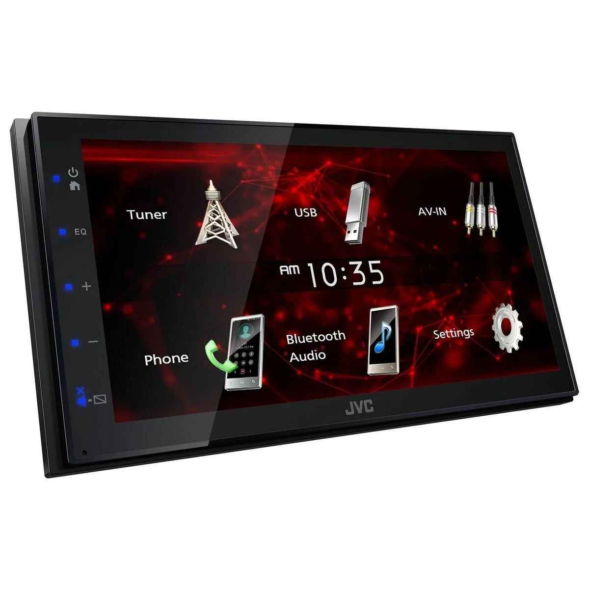 2 Player Bluetooth JVC Android Backup DIN For + USB CAM1800 6.75" Mirroring Media KW-M180BT Camera