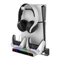 White Console Charging PlayStation Dock-Black Slim for Wall Multi-Functional Bracket with Mount Controller