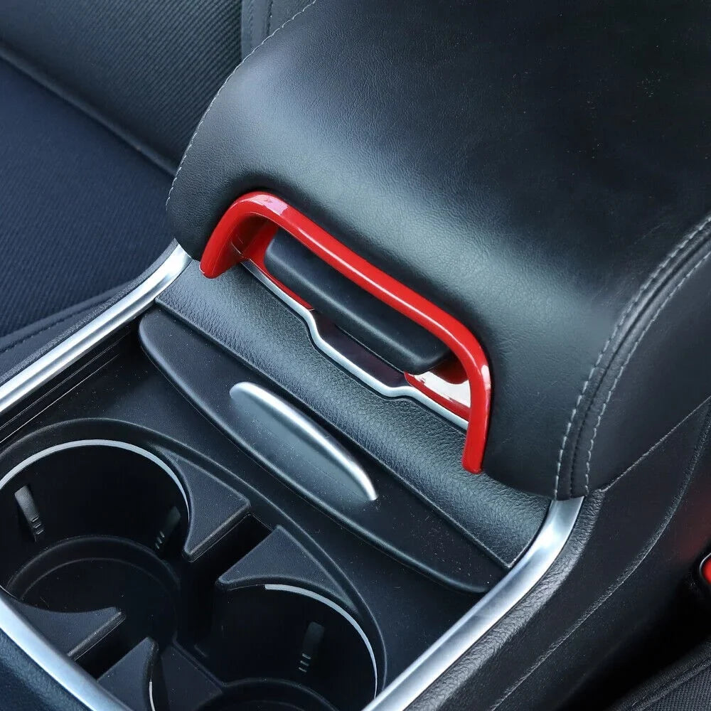 Button m Teledu , 2pcs Center Trim Console ABS Armrest Red