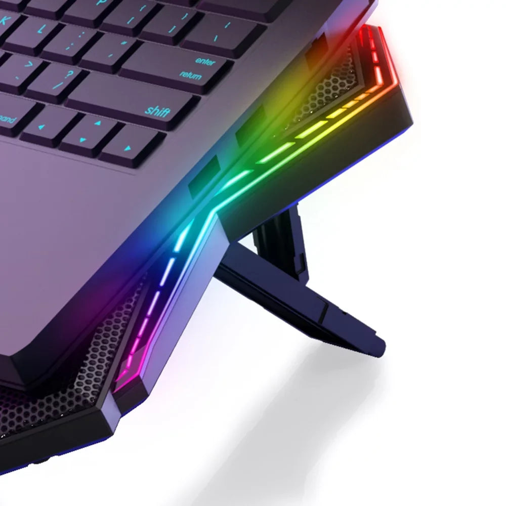 Adjustable Laptop Mute 6 Design Fans, with Stand Wind K40 and Speed, COOLCOLD Cooler