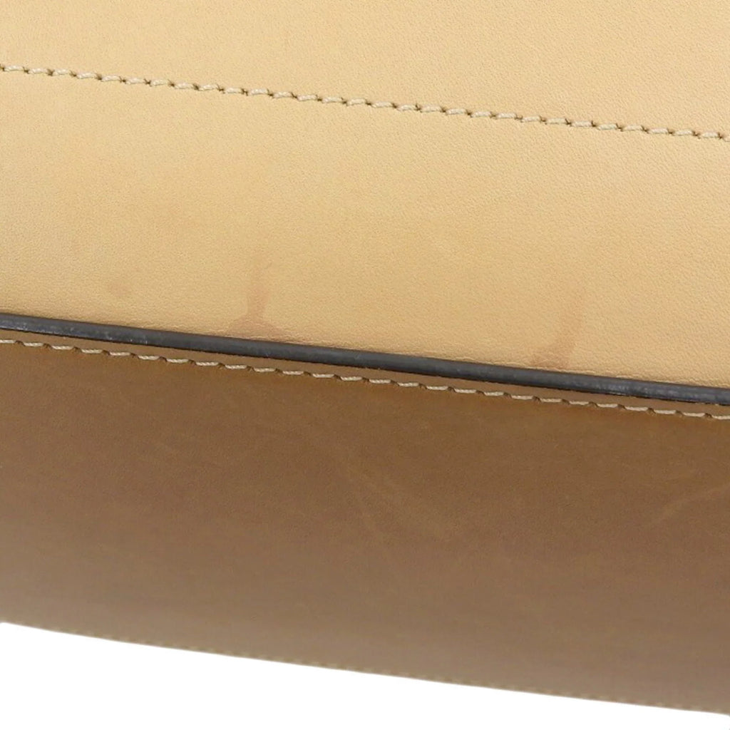 A03 15LK green CELINE 167793 micro (Good) luggage shopper beige tricolor mint handbag Pre-Owned Celine