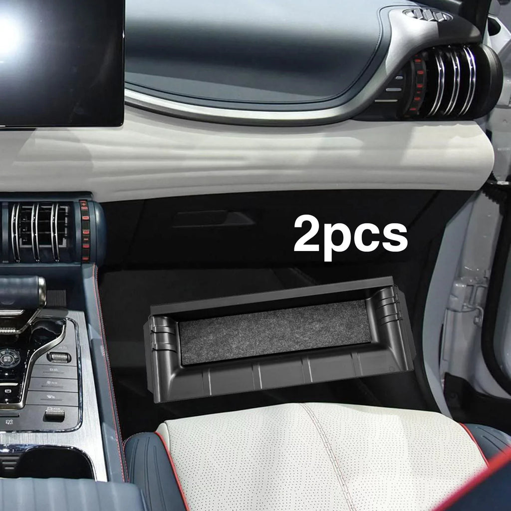 3 Underseat 2Pieces Organizer Box for Cubby Interior Passenger Hidden Drawer Car Box Driver Accessories Storage Seat Atto Bins Container under