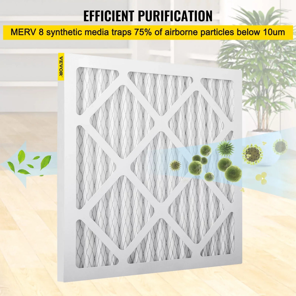 for DefendAir Set, Dri-Eaz Commercial Filter, Furnace 12pcs Bentism Air Particles, Filter Home, Pleated Capture 8, Filter, Fit Replacement Replacement, AC Good Filter MERV HEPA AC 16''x16'' for HVAC