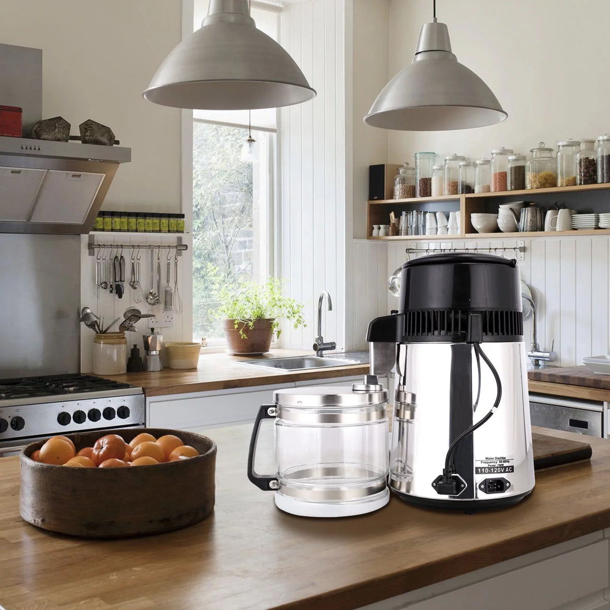 Stainless Steel Home 4L Distiller Liquid Bottle Machine Purifier Glass
