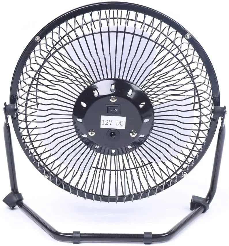 Bulbs Miumaeov Fishing 8 Portable Adapter Powered Ventilation Powered Solar Camping Outdoor Inch with Home Caravan Solar Office Traveling Fan, 12V Panel+Fan+3x1W for