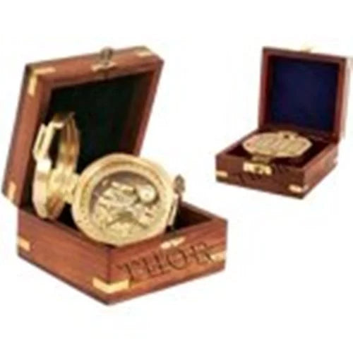 With Hiking Direction Natural Nautical Compass Wood Brass Gift Brunton Magnetic Thor Sine Box Maritime Instruments
