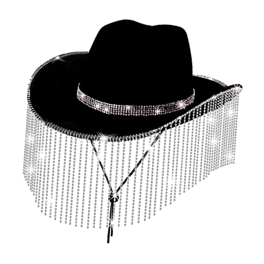 Hat Camping for Beach Unisex Men Cowgirl Festivals Strap Sun Segolike Protection Hat with Sun Chin Black Lightweight Backpacking Street Hat Cowboy Sunhat