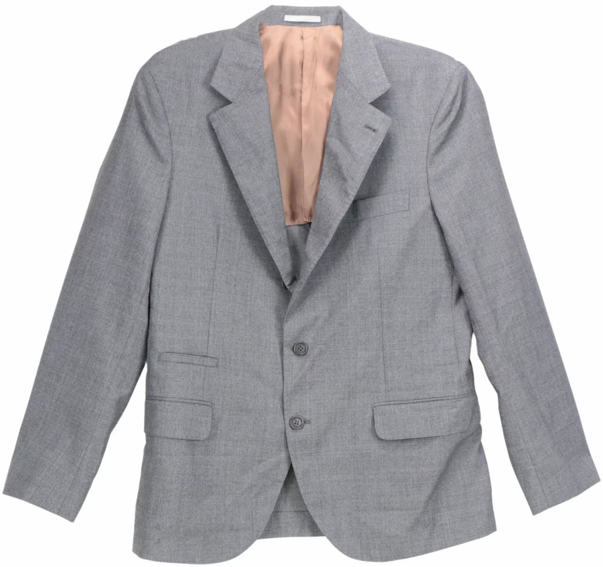 EU US - 40 Brunello Suit / Cucinelli Men's Grey Wool 50 Woven