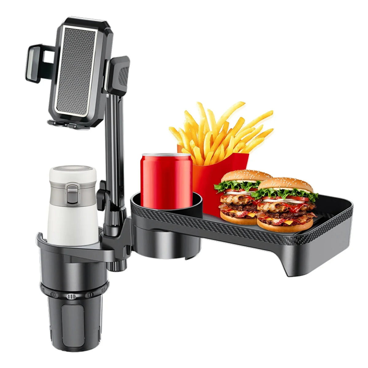 Auto Holder, Adjustable Convenient for Car Seat Front Mobile S, Tray, Back OWSOO Phone Organizer, Expander with Base, Rotation Car 360° Cup Multifunctional Size Holder, Travel
