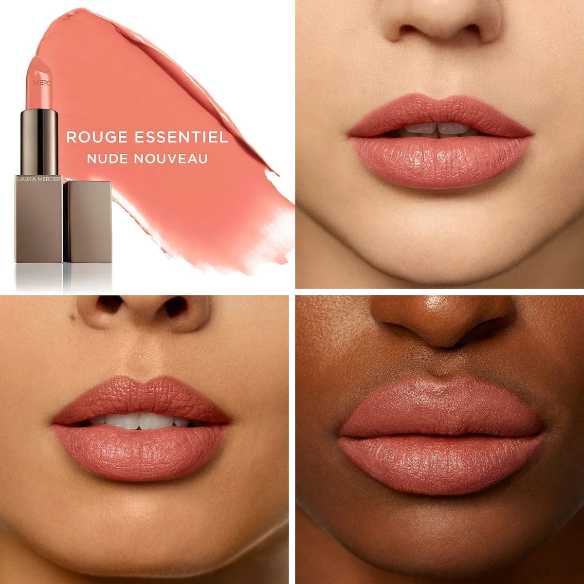 '- Rouge brown - Nude Cream pink Mercier Silky Essentiel nude Lipstick Laura Nouveau