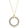 Long Circle Blue Glitter Boutique for Box Necklace Women, Silver Open Teens Inc Pendant
