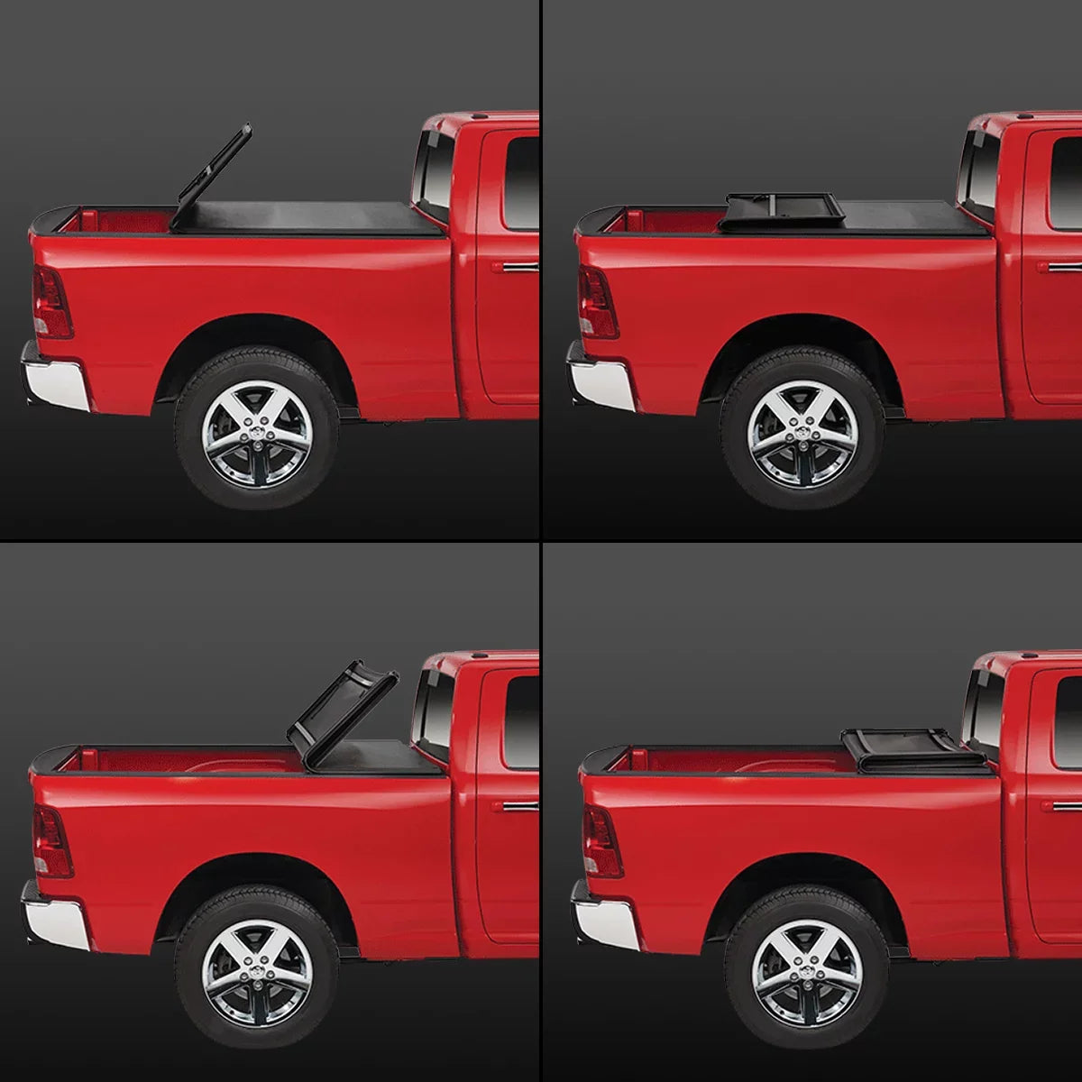 to Adjustable 2021 DNA Tri Frontier Cover Tonneau For Nissan -Fold 5' Top Trunk 2005 Fleetside Bed TTC-TRISOFT-045 Motoring Soft
