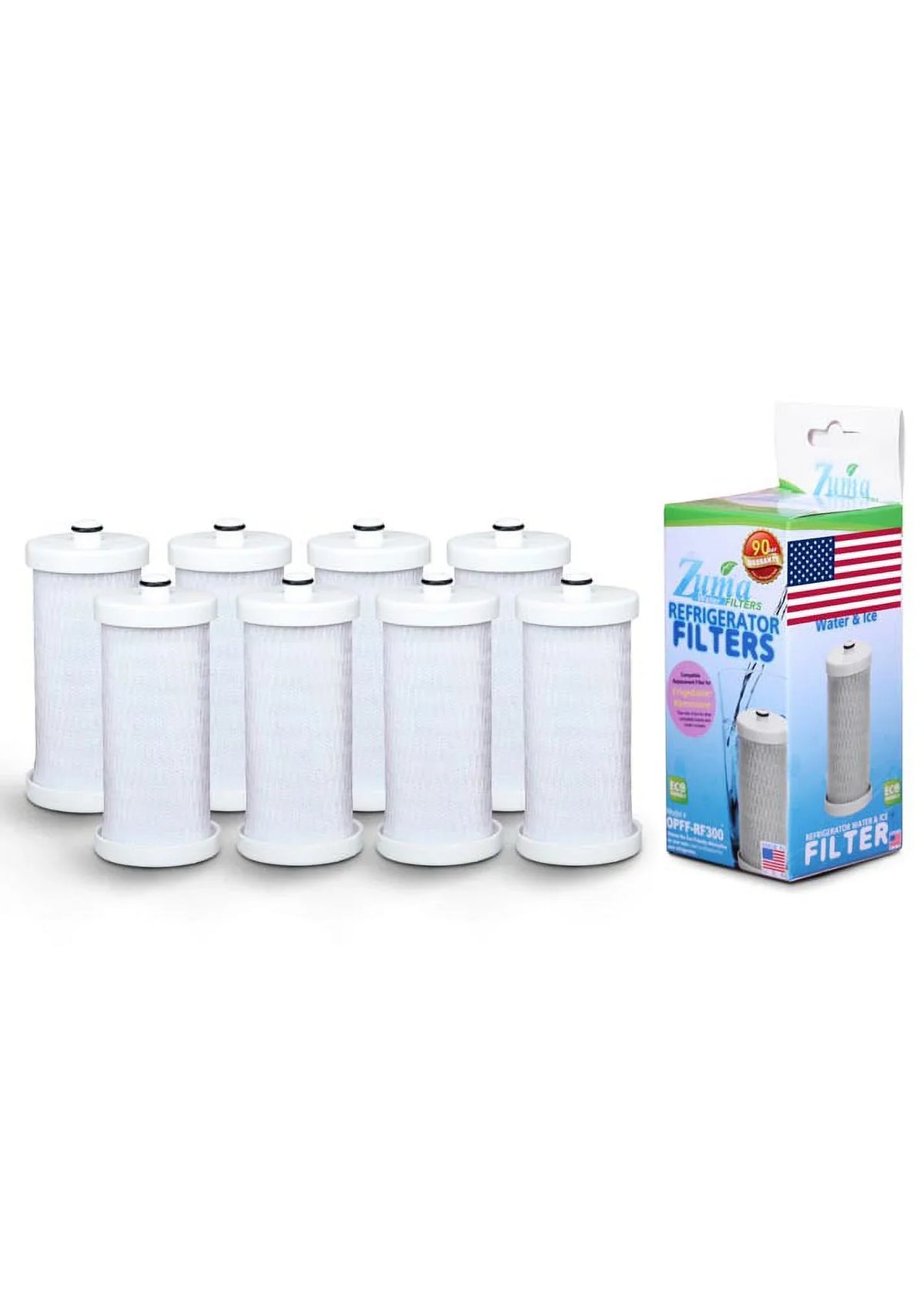 Brand OPFF-RF300 , Filter and , with 8 ZUMA Compatible U.S.A. - NGRG-2000 Model # - Pack Frigidaire® Ice Made , in Liquid