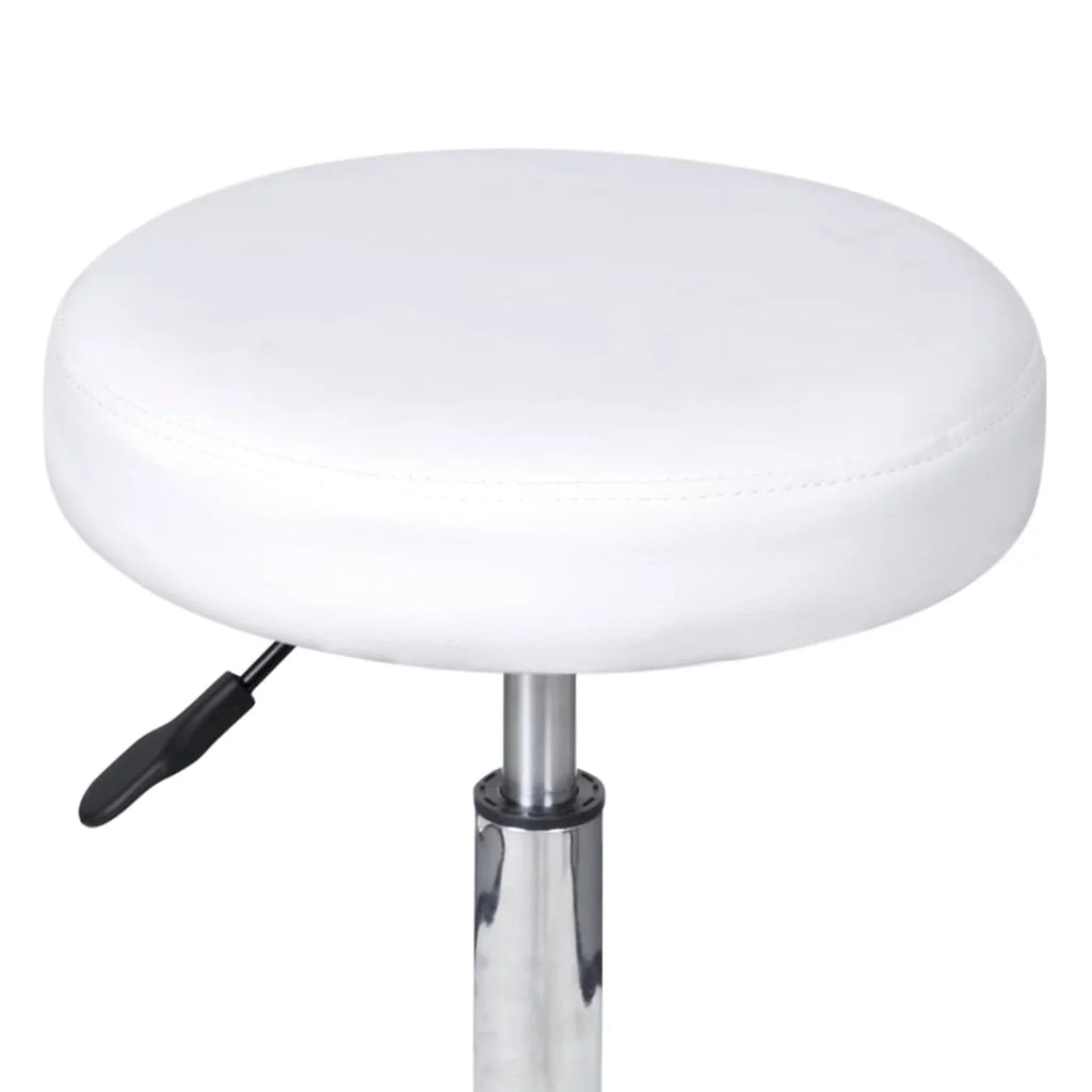 Leather Suzicca White Faux Office Stool