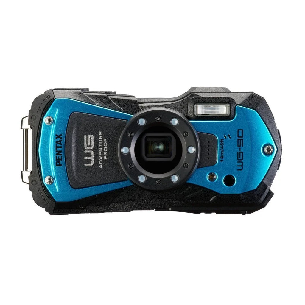 Construction, and Tough Imaging Compact (Blue) Body All Ricoh Adventure Underwater Camera Shooting with Exceptional Weather Mode PENTAX Quality Image WG-90