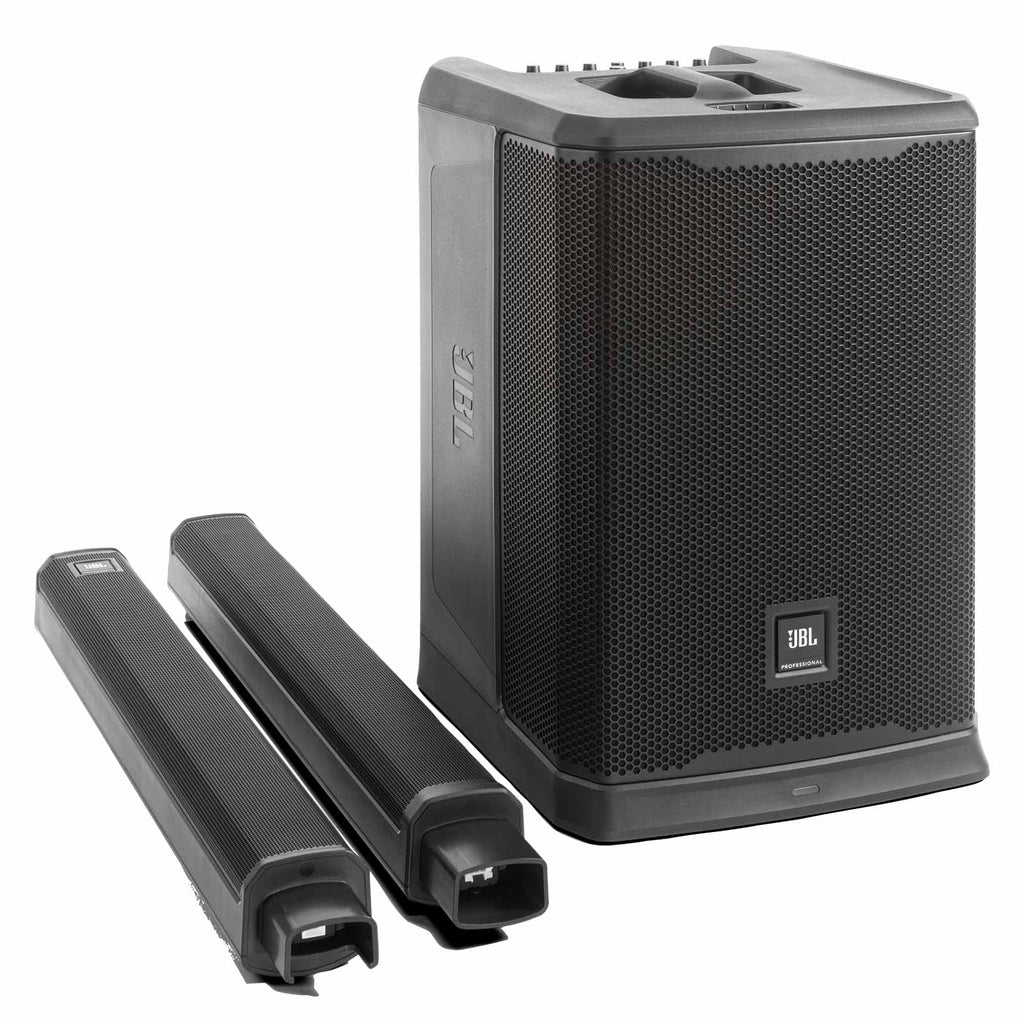 Vocal System PRX Powered SM58 Microphone PA Package with ONE JBL Shure Column Portable All-In-One