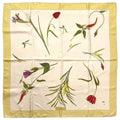 Fashion (Good) Flower Scarf Women's Pre-Owned Pink Silk 100% Yellow Accessories Salvatore Ferragamo