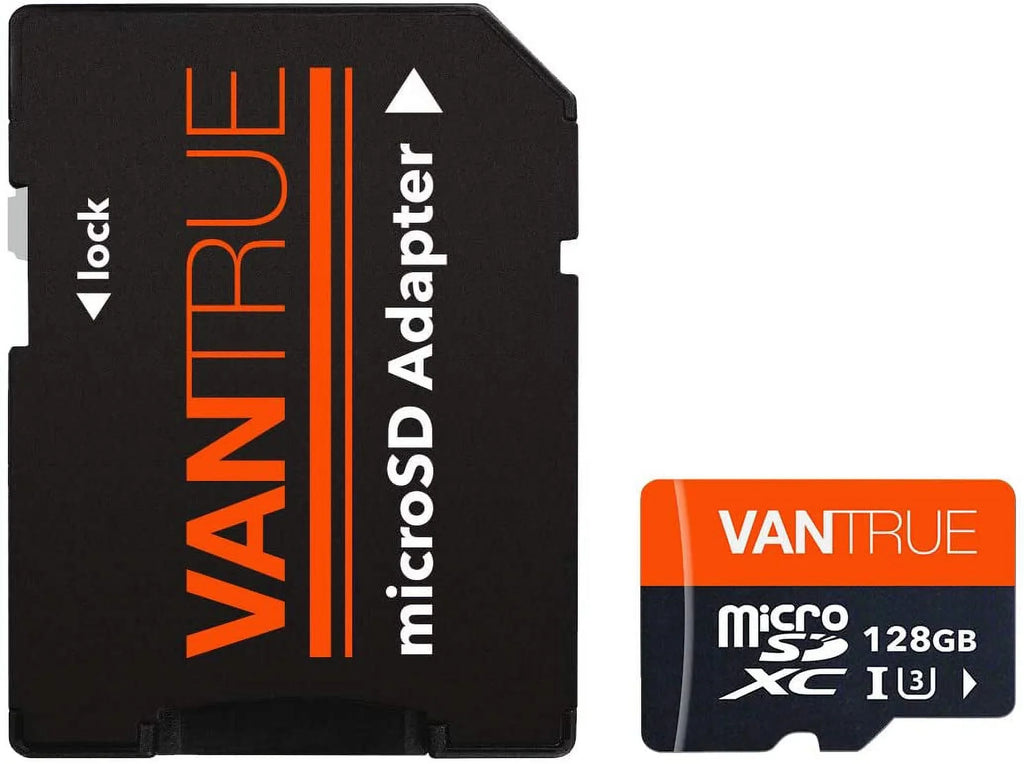 4K UHD UHS-I 10 Class MicroSDXC SD Card V30 (128GB) Vantrue U3
