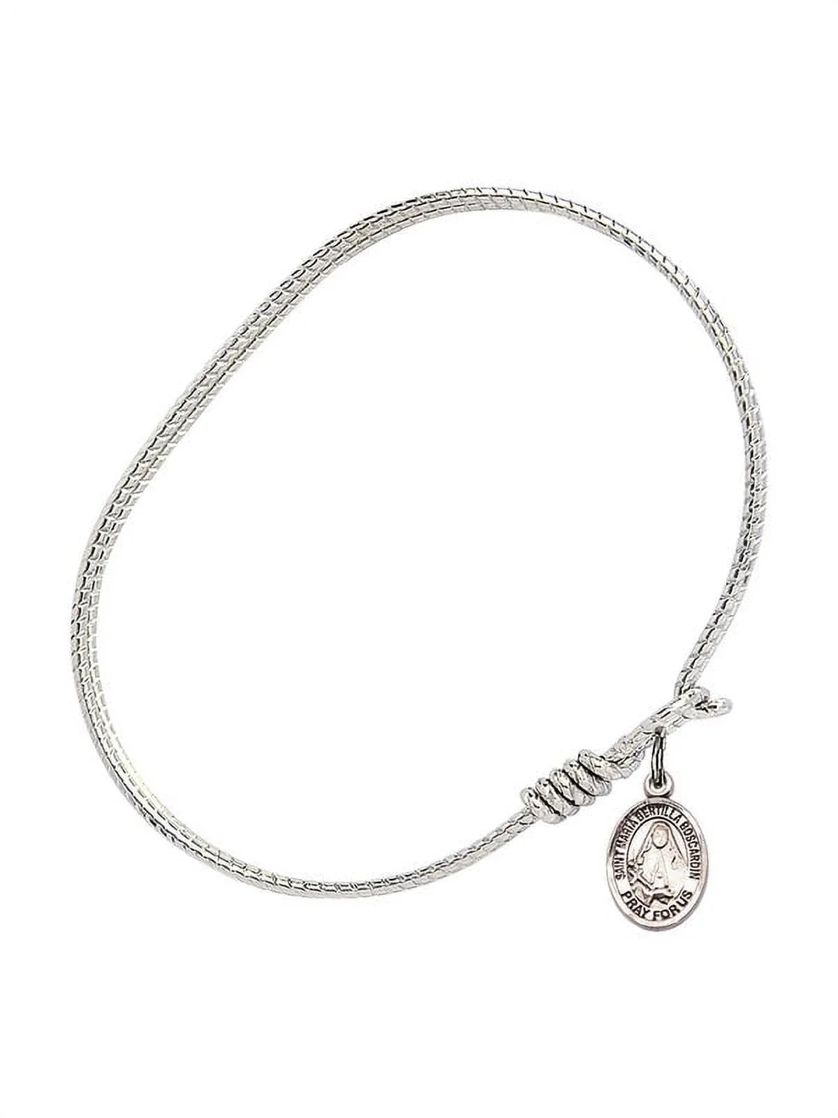 Bracelet Sterling St. Bangle Silver Maria 6 1/4 Bertilla Hook inch w/ Oval in Eye Boscardin