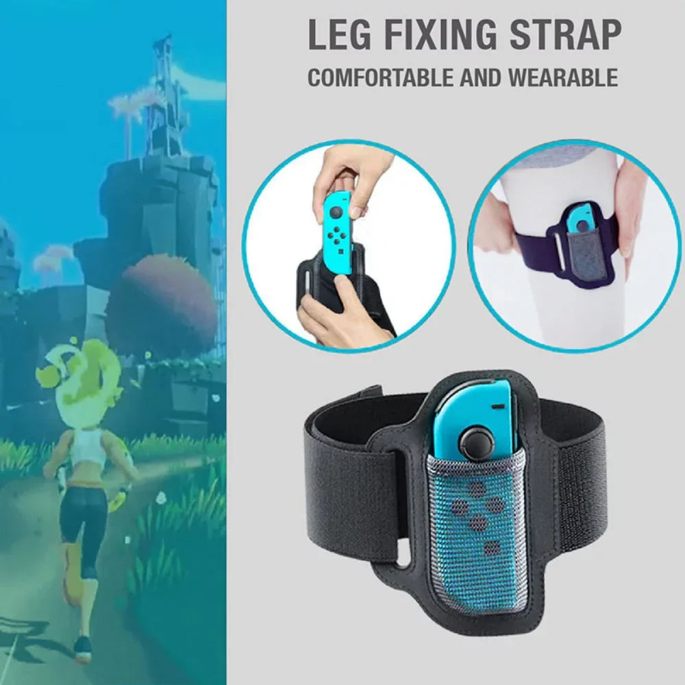 Leg Fitness Sport Set For Strap Yoga Game Anti-Slip Grips For Switch Ring Ring Somatosensory Adjustable Nintend