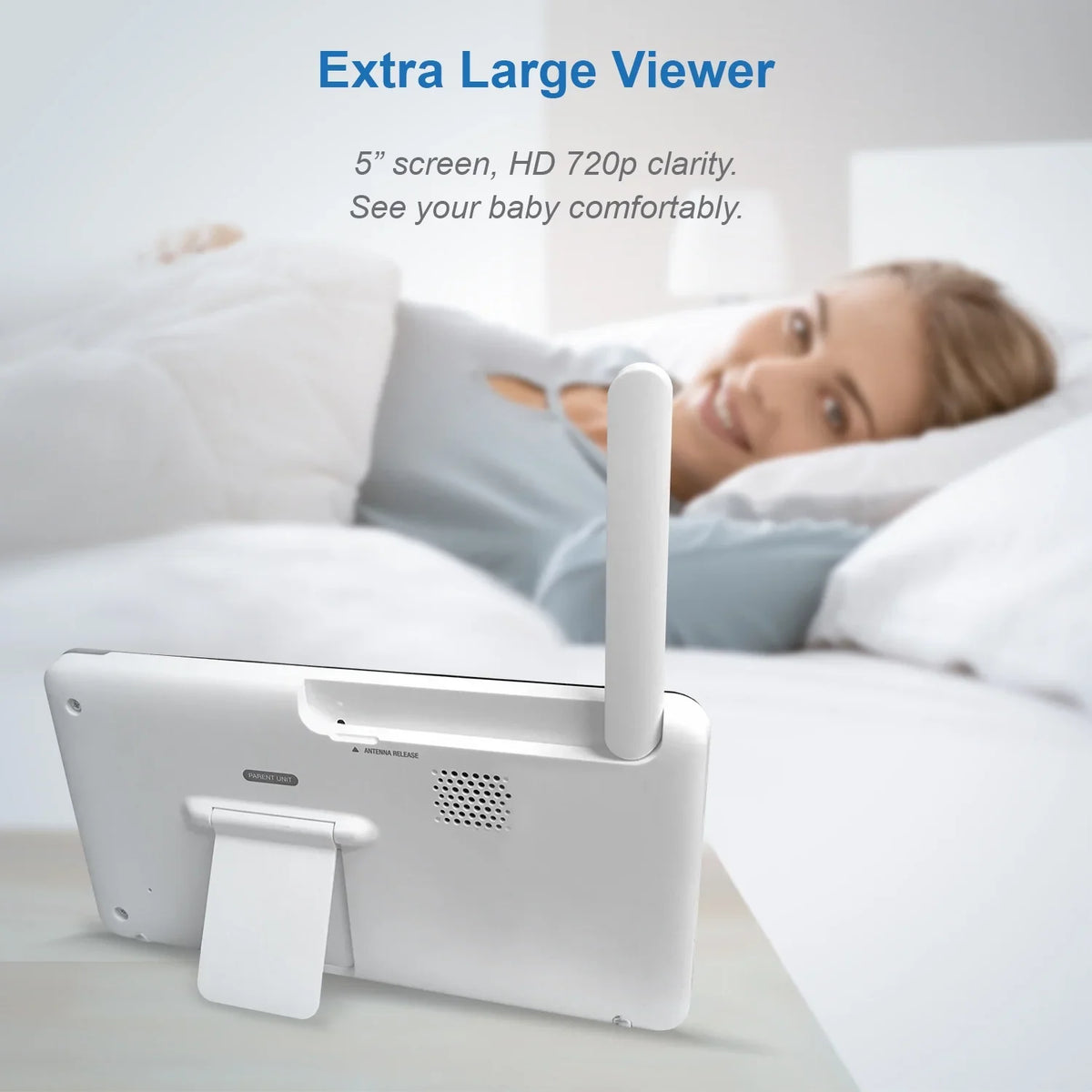 and 360-Degree Monitor Baby RM5864HD, Display Definition Smart High VTech Panoramic WiFi with Tilt White Video Camera, Viewing 5-inch Pan HD and 1080p