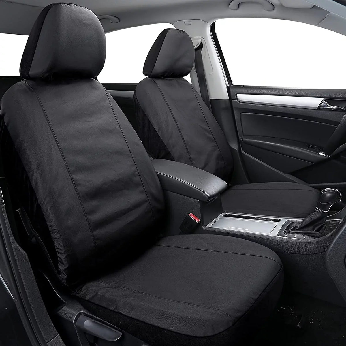 for Protectors, Black Front Covers Coverado Covers Vans, Cars, and Seat Oxford Seat Fit Sedans, Most Auto Liquidproof 2PCS Trucks for Universal Seat SUVs,