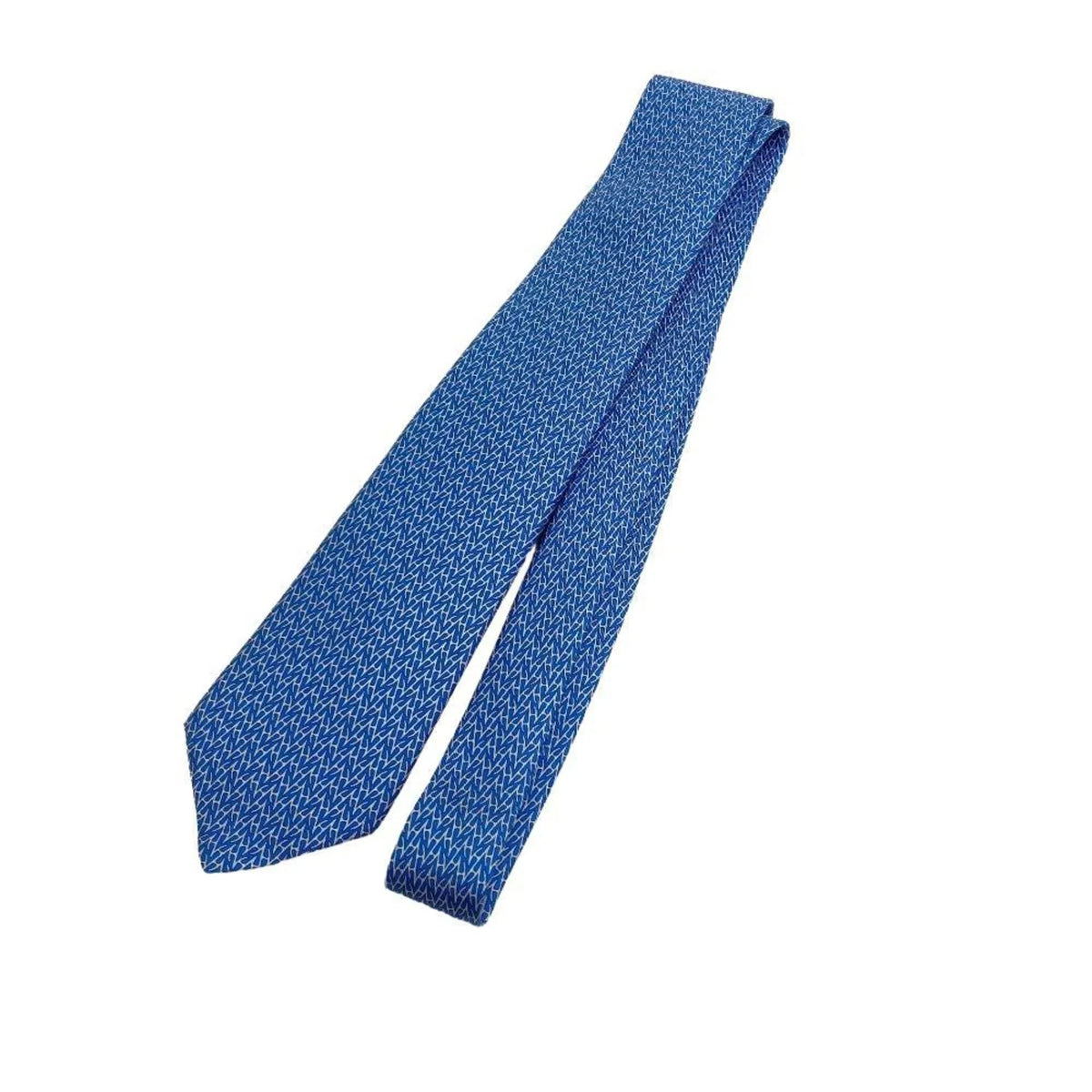 necktie, H-roll New) blue, (Like Pre-Owned HERMES Z0006122 men's