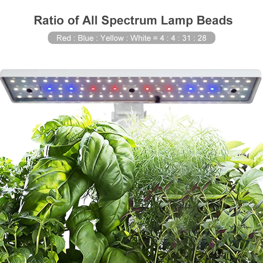 Pods Smart Smart Garden 15W Height Lights Grow Leyfeng 9 Kitchen Timing System Home Herb Adjustable Automatic 2L Tank Growing Indoor Kit Liquid Liquid Hydroponics LED Office with for Pump