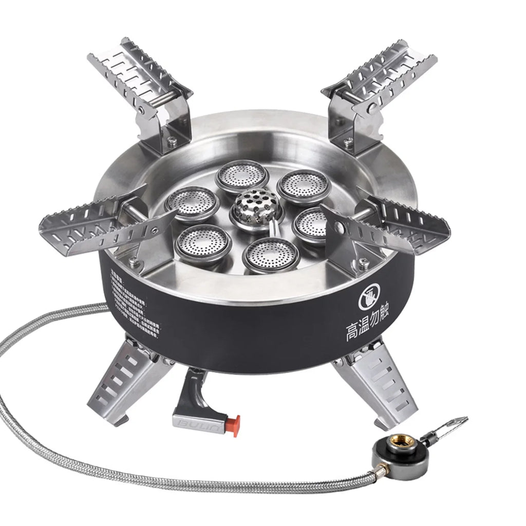 Gas Collapsible 18000W Dcenta Hiking Stove, Traveling Stove, Windproof High Fishing core Camping Backpacking Seven Stove,