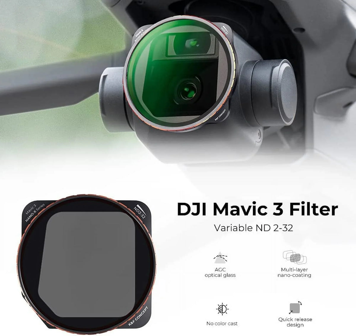 with DJI Variable ND 3 Neutral Stops) (1-5 Mavic Mavic Density for Filter Cine, / Filter 28 3 ND2-ND32