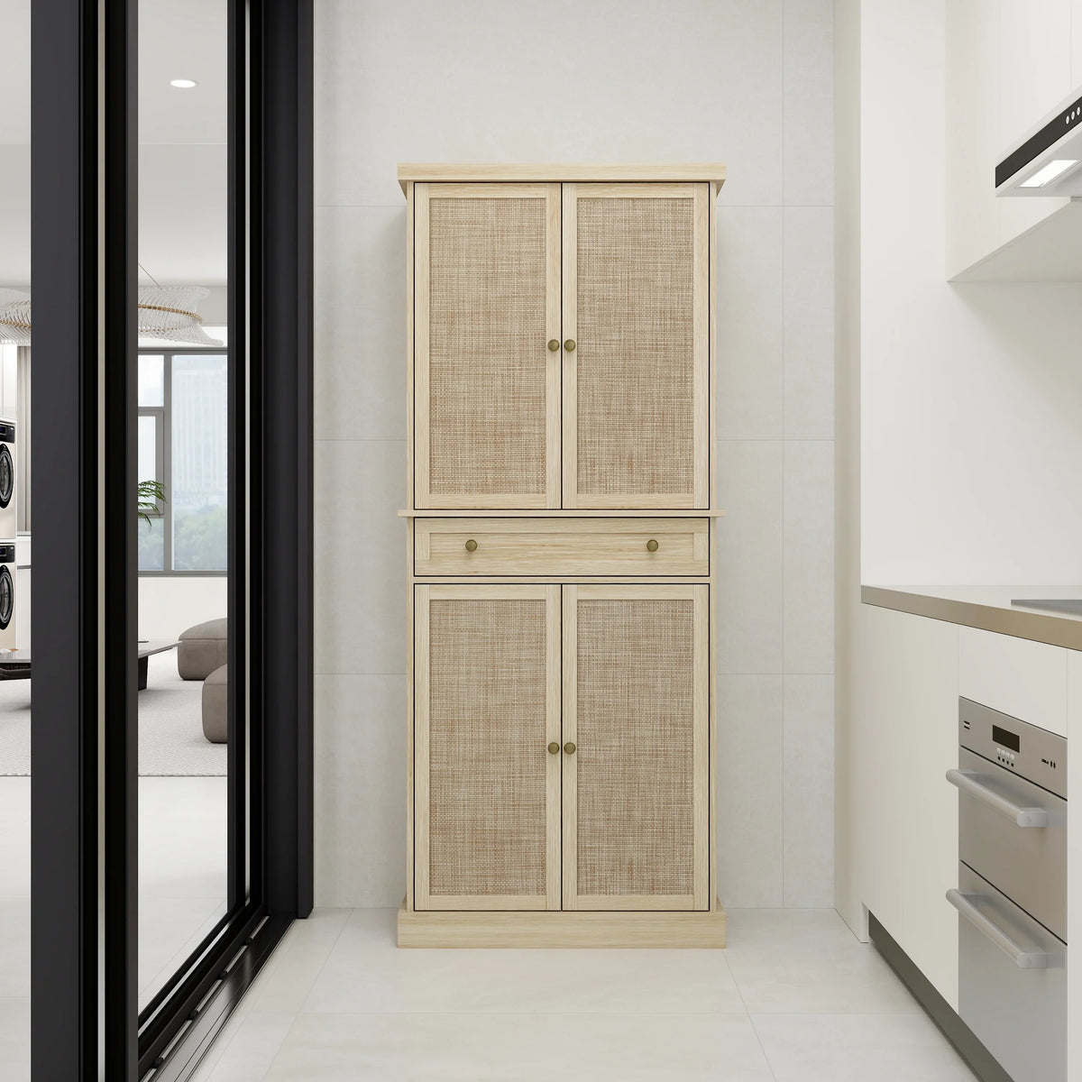 Inner Cabinet Storage Adjustable 4 with 4 with Shelves, Cabinet Drawer, Door 1