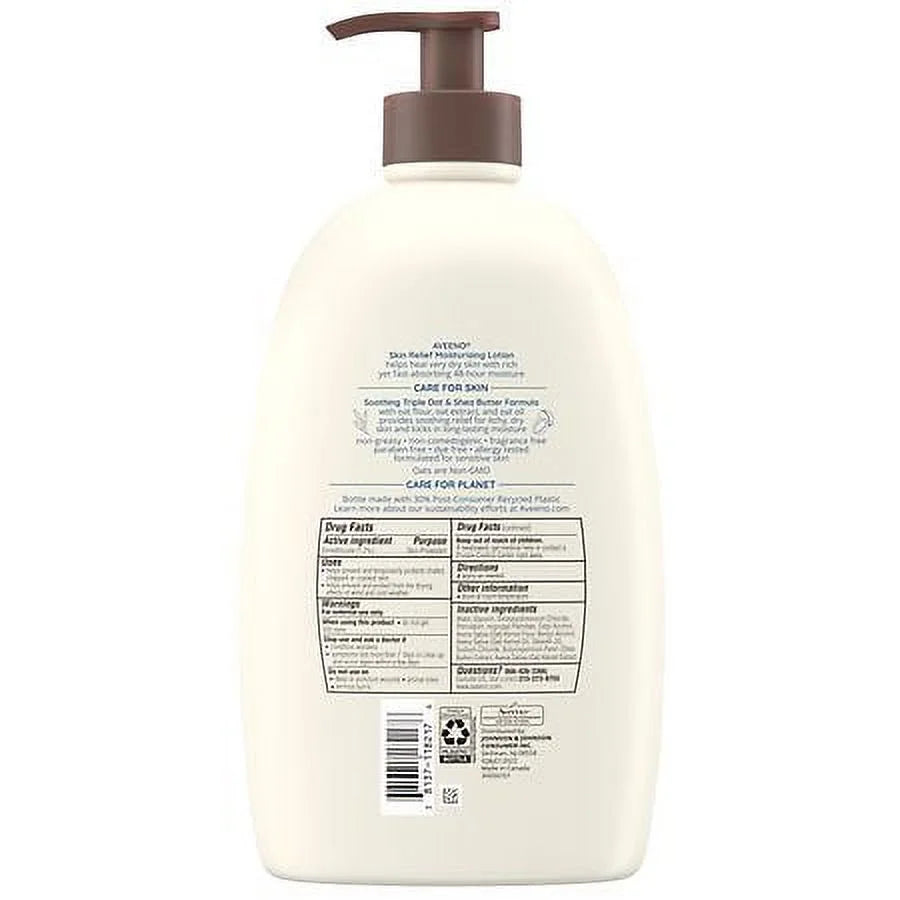 Aveeno fl for Skin oz Moisturizing Very Dry Relief Fragrance-Free Skin Lotion 33.0