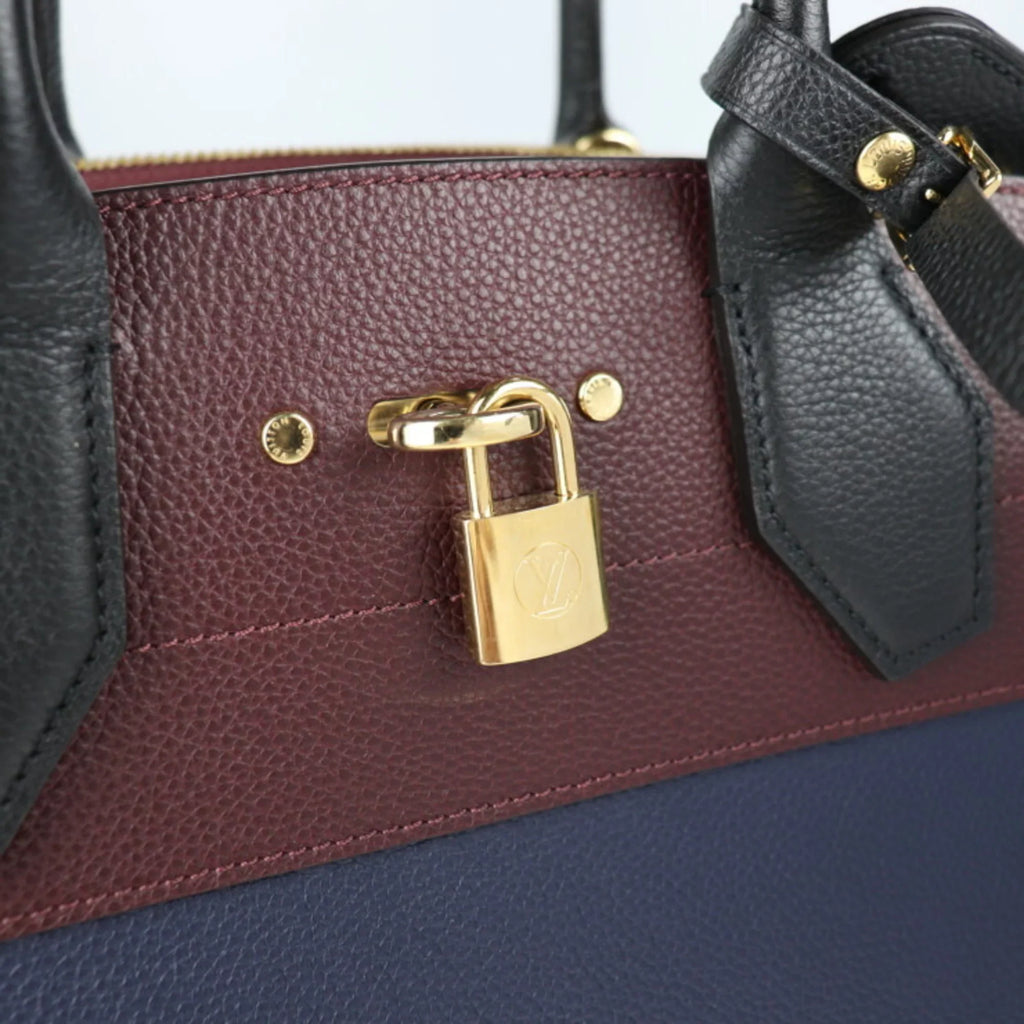 Pre-Owned (Good) Raisin LOUIS Noir 2WAY Louis Handbag Vuitton Steamer  City Shoulder MM Leather Bag VUITTON Tote M54260