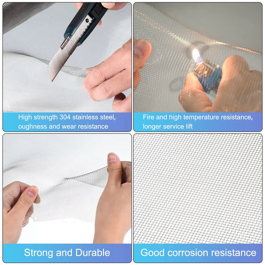 Window Woven Stainless Replacement Screen Door Wire Air 304 Vent Steel Screen Mesh Screen, Mesh for