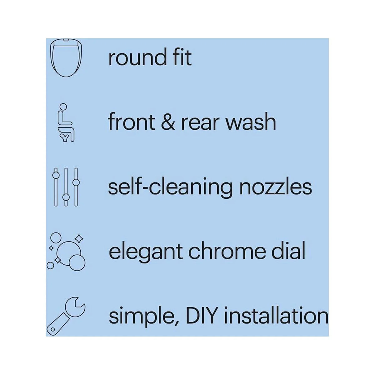 Swash White Brondell Ecoseat System Round Bidet