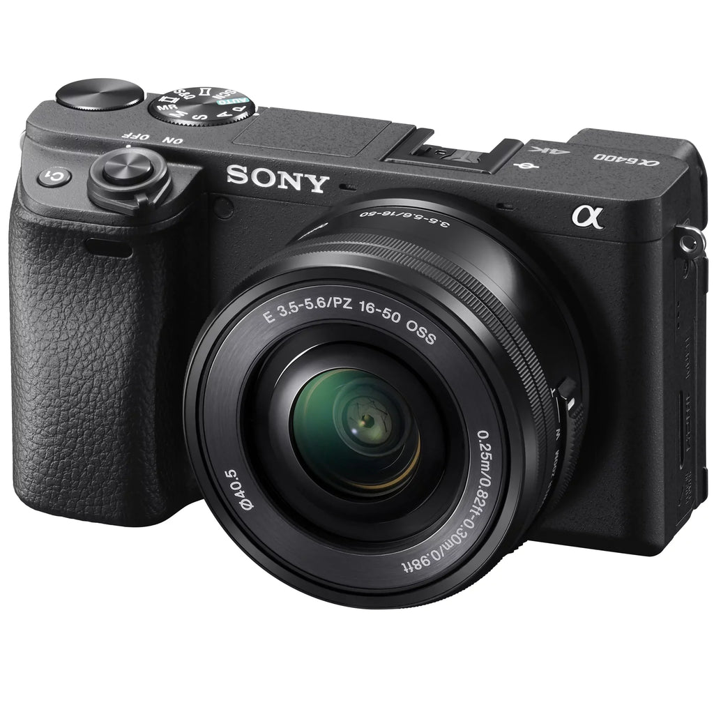 Lens Editing Bundle ILCE-6400L/B 0.43x Angle f/3.5-5.6 Power Telephoto 2.2X Extra Lens with 4K Sony 16-50mm + Wide Deco Camera Kit OSS Set and & Gear Case Mirrorless Battery Filter (Black) a6400
