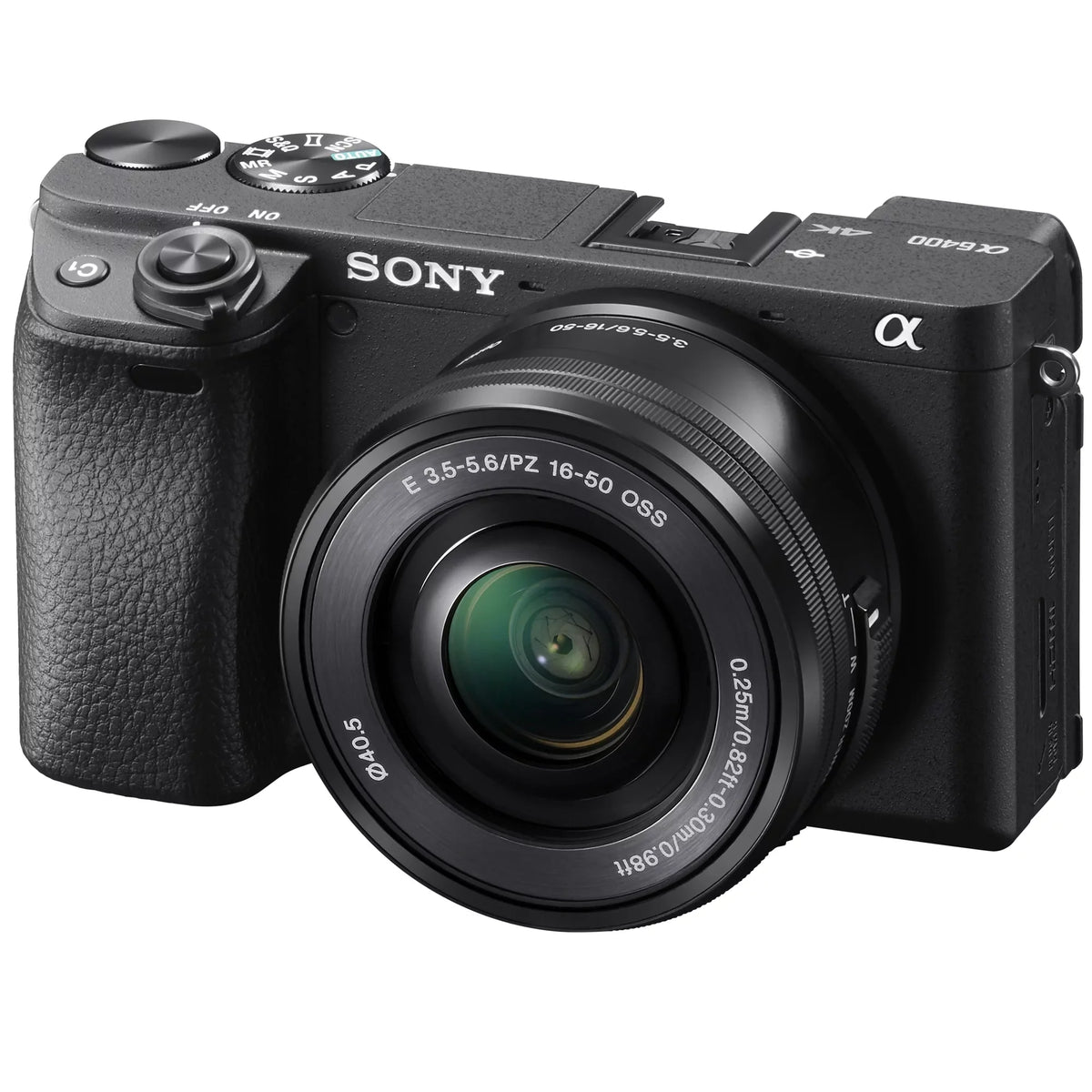 Lens Editing Bundle ILCE-6400L/B 0.43x Angle f/3.5-5.6 Power Telephoto 2.2X Extra Lens with 4K Sony 16-50mm + Wide Deco Camera Kit OSS Set and & Gear Case Mirrorless Battery Filter (Black) a6400