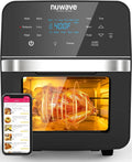 Powerful SS Fryer Integrated Oven, Thermometer Temp Basket 15.5Qt Brio 50F-425F Kit, &-Skewer Size, Rotisserie X-Large Smart Air 1800W, HOZO Controls, Family