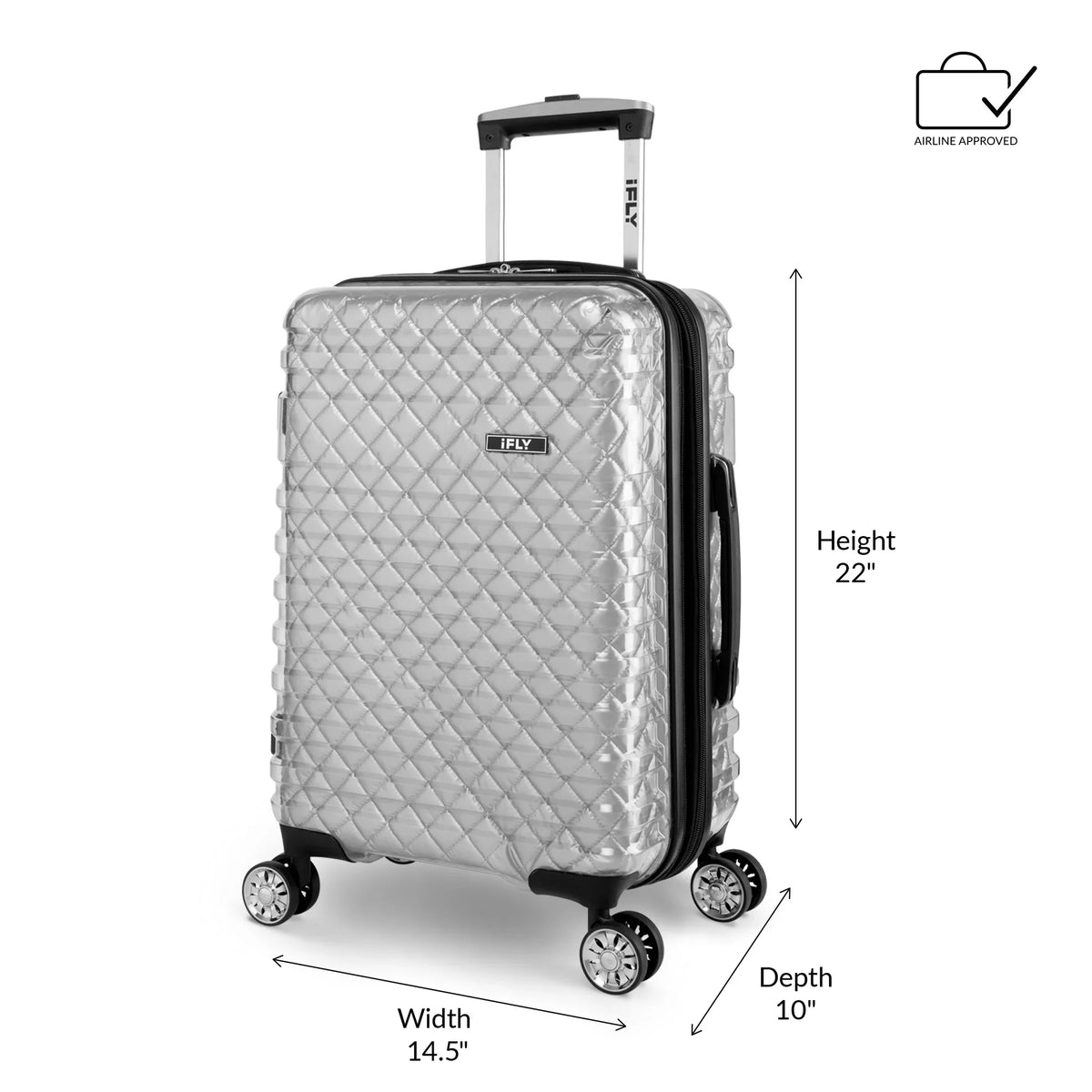 Lugagge, Versus Carry-On 20", pack) (2 Clear Hardside Spectre iFLY Silver