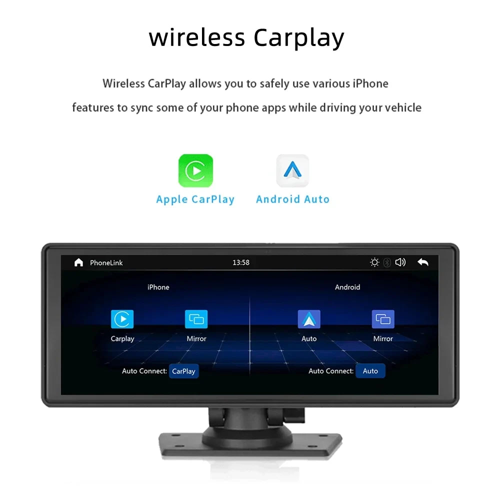 Navigation, Radio Bluetooth,Backup Multimedia AUX, Touch with Android Recorder Player Car Screen Wireless Camera, Receiver Stereo Polarlander Carplay 9.3 Audio Car Inch Car Apple TF, GPS Play Auto,