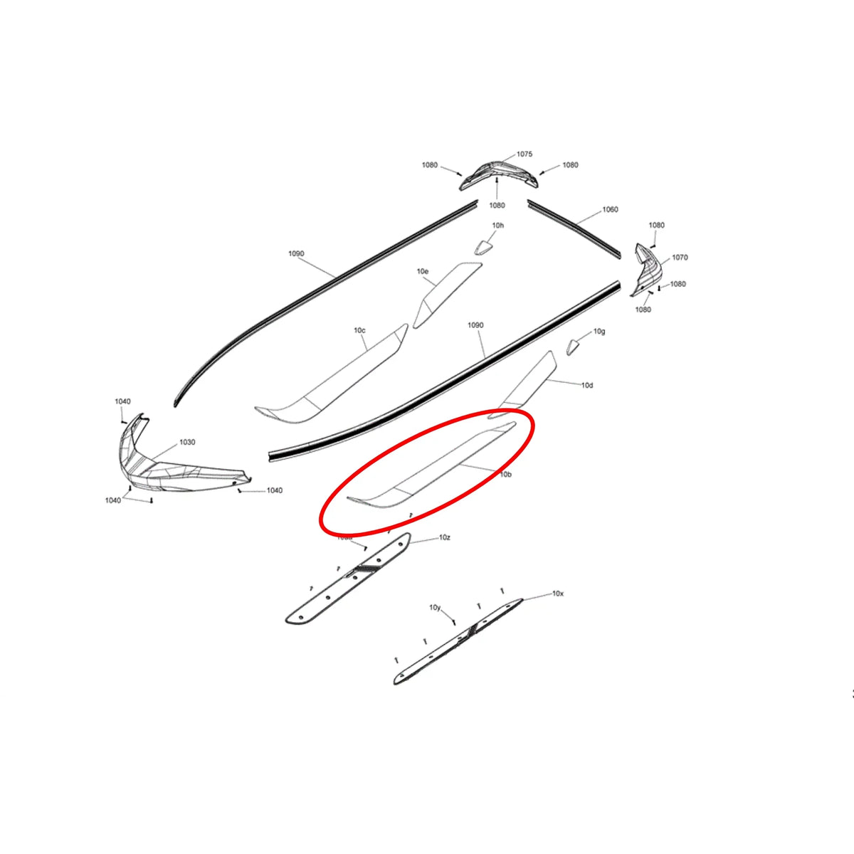 Hand Left OEM New 291004512 Center Sea-Doo RTX Carpet