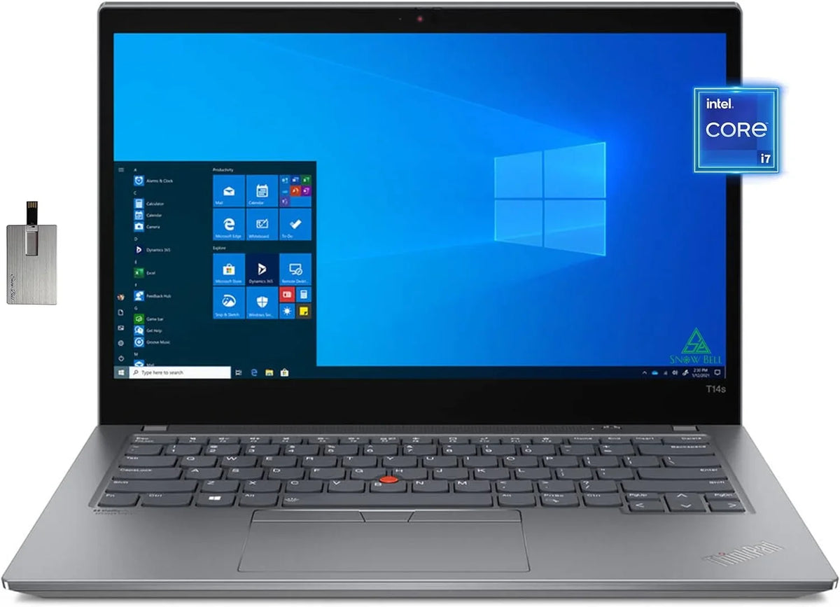 Intel Keyboard, Lenovo i7-1165G7, SSD, Hotface Pro, Gen Card 6, RAM, Laptop, 16GB Laptop, 512GB 2 Touchscreen 11th USB with Win 10 ThinkPad WiFi HDMI, 32GB PCIe 14" T14s Backlit FHD Gen