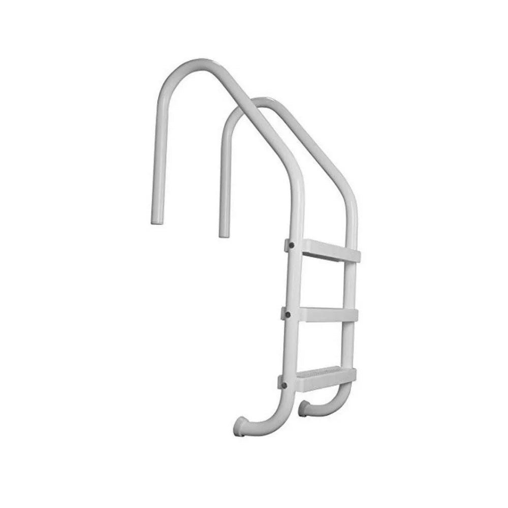 SAFTRON 3-Step Swimming Ladder- Ground Pool White In
