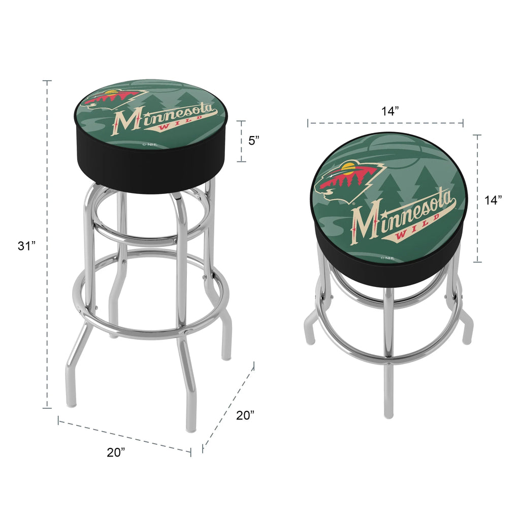 Trademark Padded Stool Wild Gameroom Liquidmark Seat Bar Minnesota with