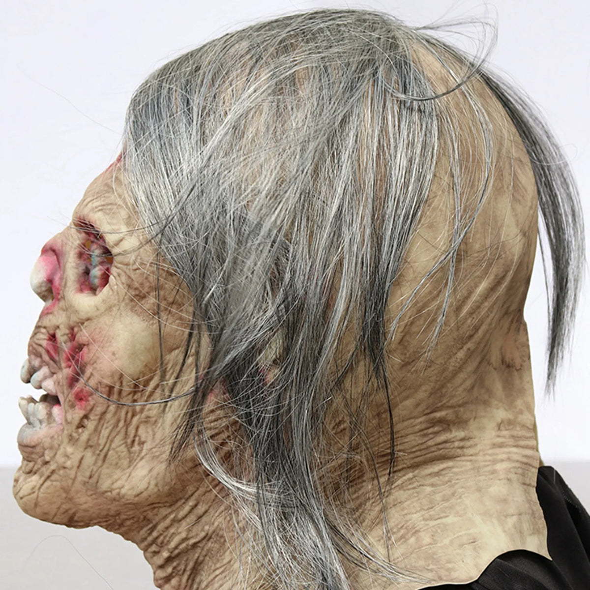 Headgear Injured Breathable Zombie Halloween Protector Eye Full One Scary Realistic Face opening Costume Head Props