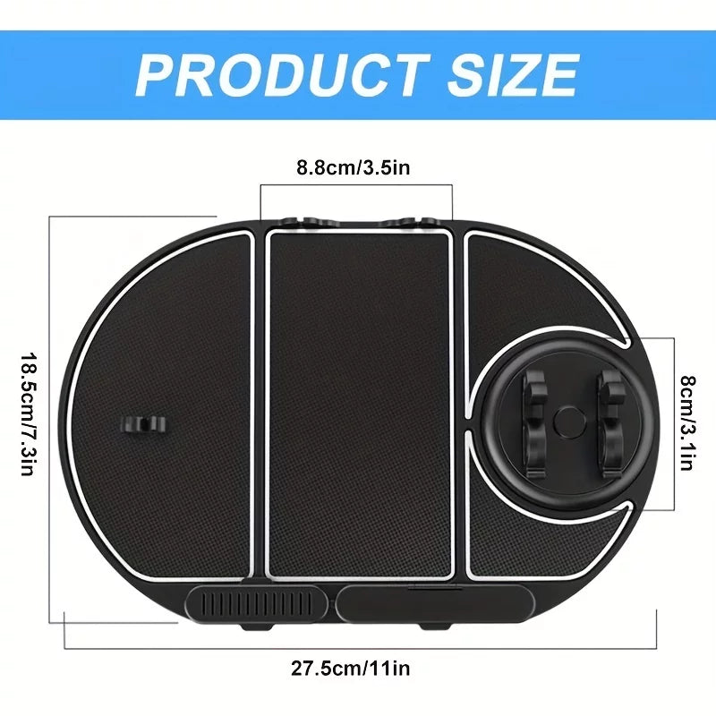 Car Holder Sticky Phone Organizer 4-in-1 with Non-Slip Mat Dashboard Convenient - Multifunctional Anti-Slip and and