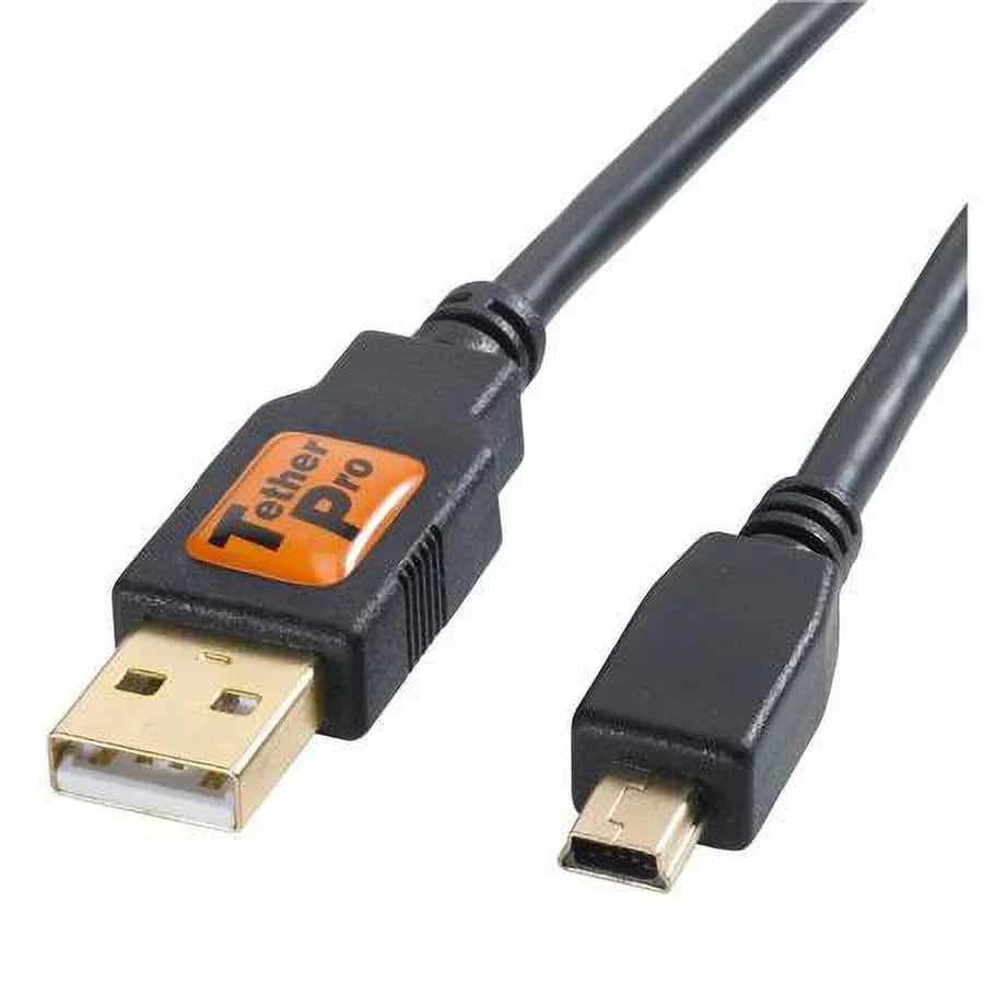 USB A Gold to Male - Mini-B Pin Feet 15 Pro Plated Cable 5 - 2.0