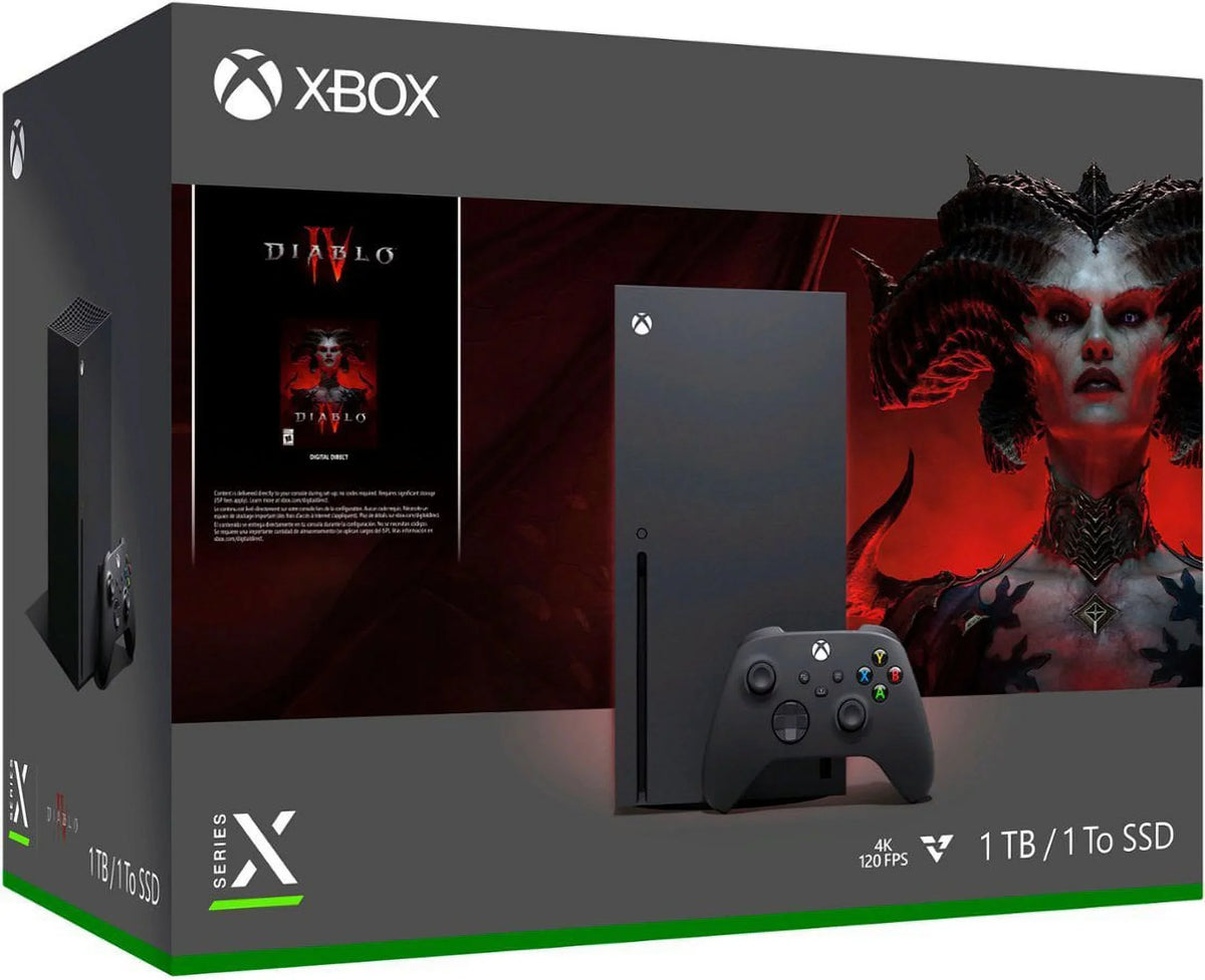 Bundle, Xbox SSD + Video Accessories Wireless Microsoft – Console with Mazepoly Series Controller IV One X Xbox Diablo® Gaming 1TB