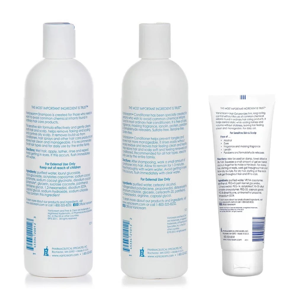 oz Conditioner Shampoo, oz Vanicream & Hair Skin, and For Sensitive 7 Gel 12