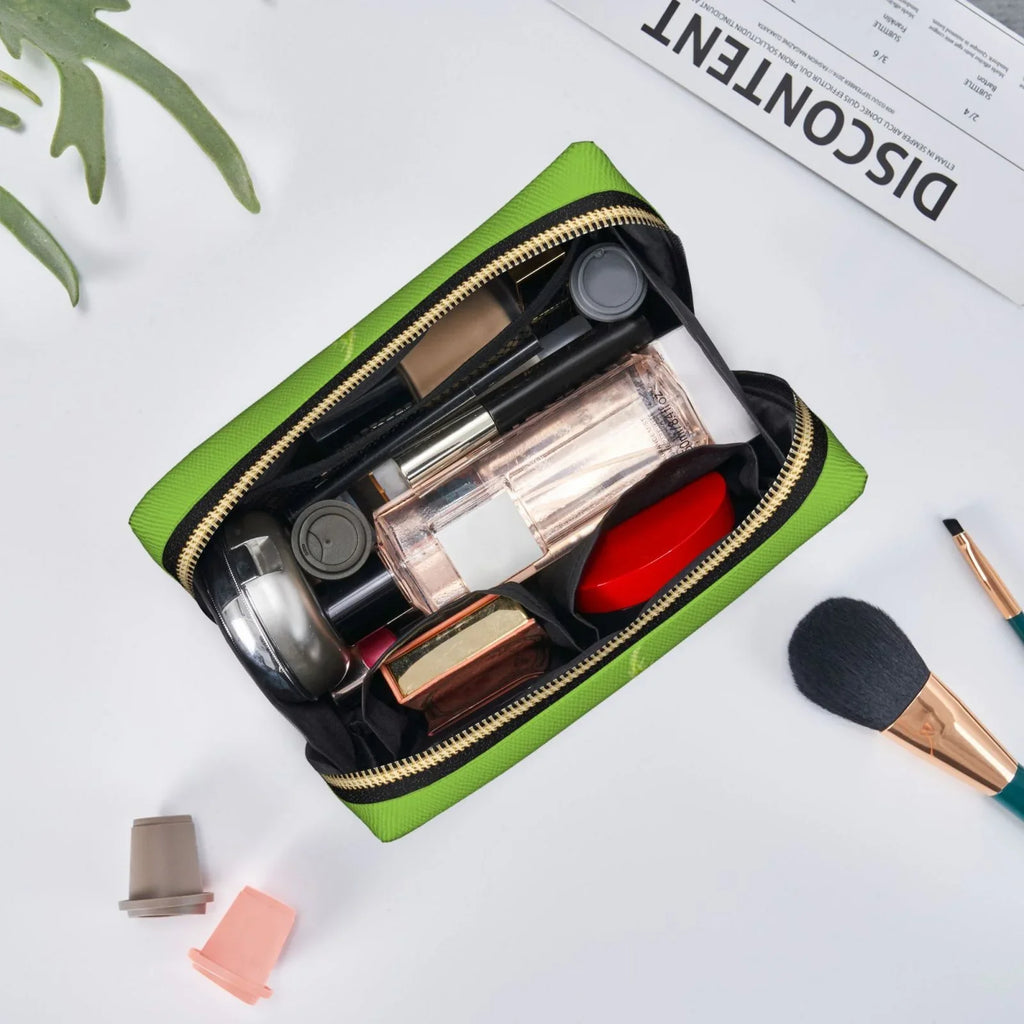 Travel Bag Makeup Organizer Portable Storage Gift Cartoon Purse Pouch Cosmetic Toiletry Bag Grinch Leather